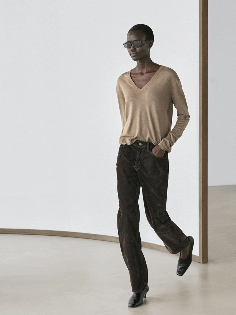 Джинсы прямого кроя с низкой посадкой massimo dutti