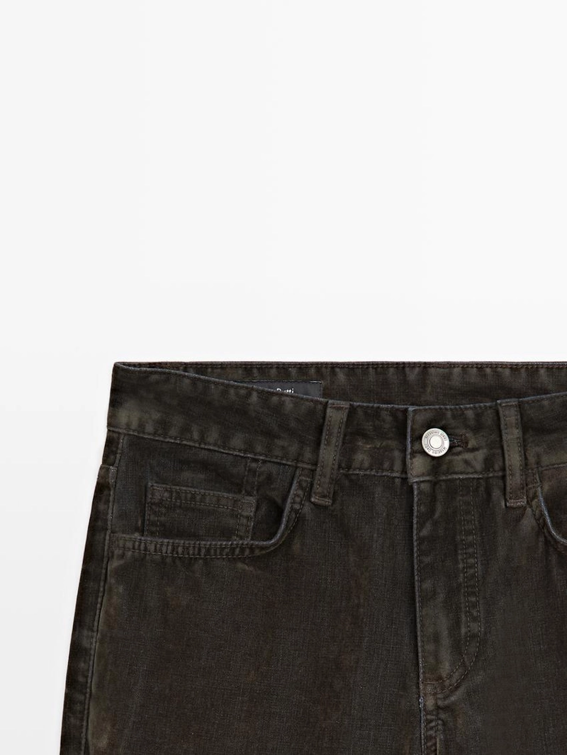 Джинсы прямого кроя с низкой посадкой massimo dutti