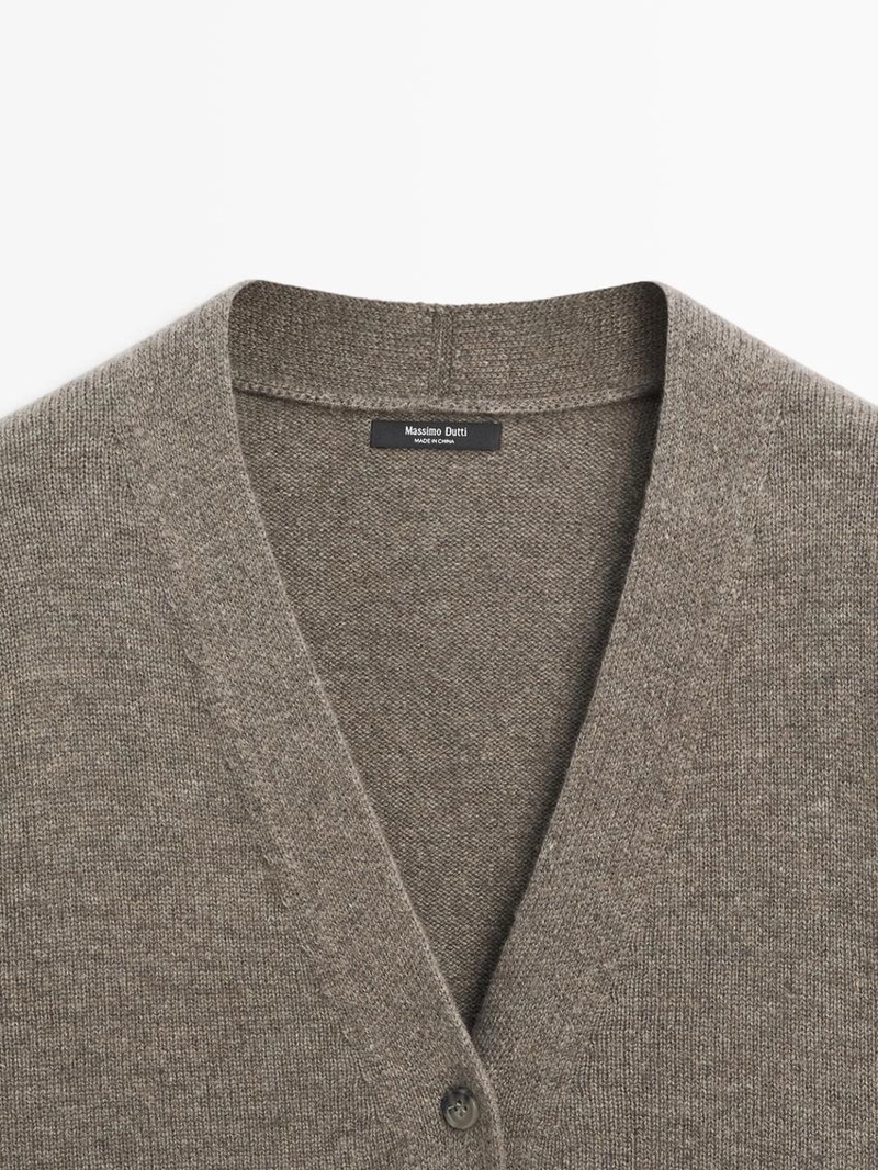 Кардиган с v-образным вырезом из шерстяной смеси