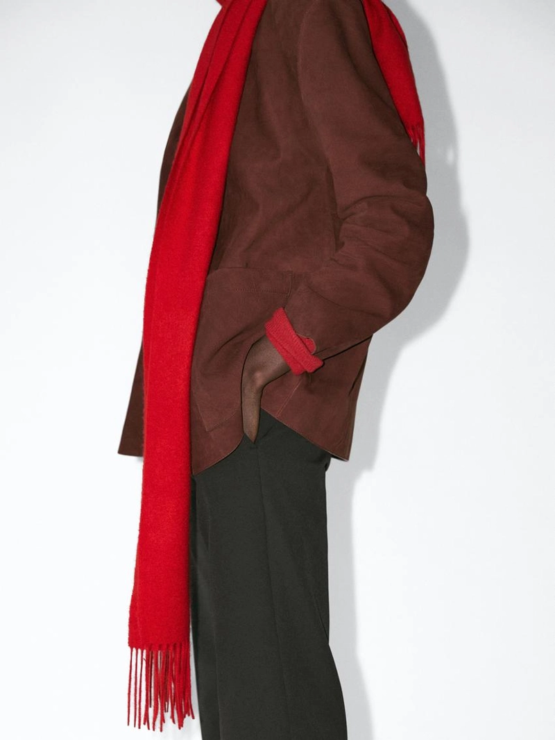 Шарф из 100% кашемира с кисточками