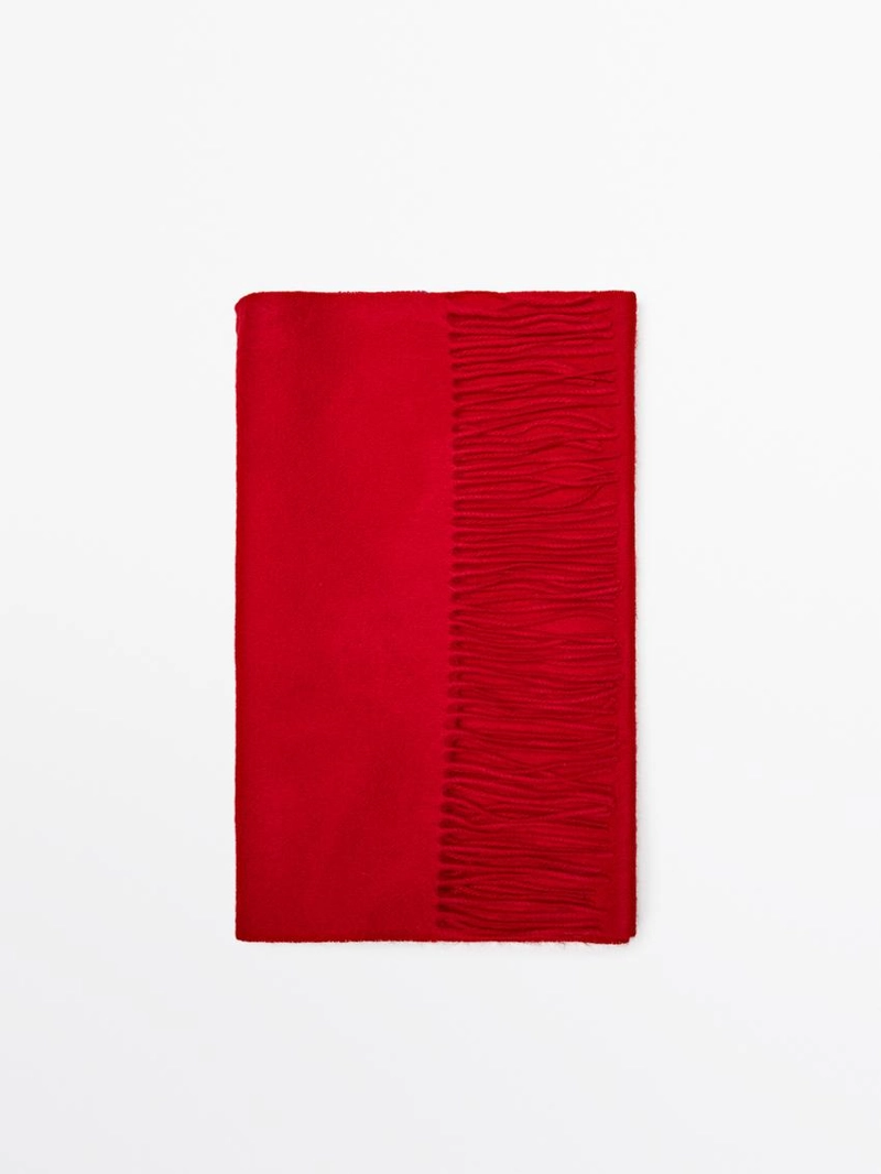 Шарф из 100% кашемира с кисточками