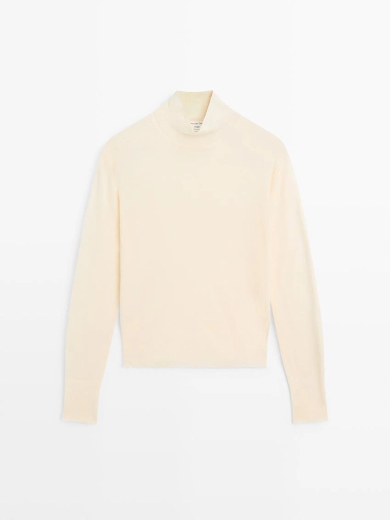 100% шерстяной свитер perkins с высоким воротником - studio