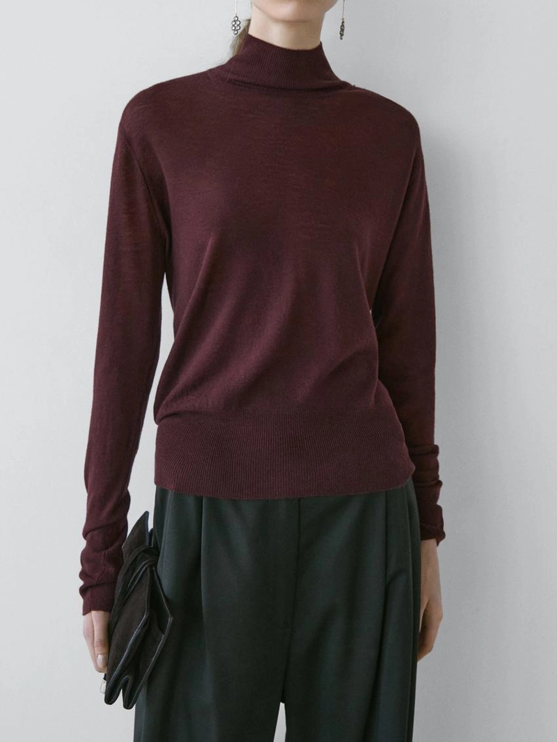 Свитер с высоким воротником perkins из 100% шерсти - studio