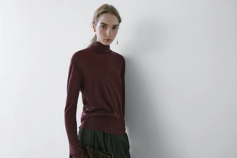 Свитер с высоким воротником perkins из 100% шерсти - studio