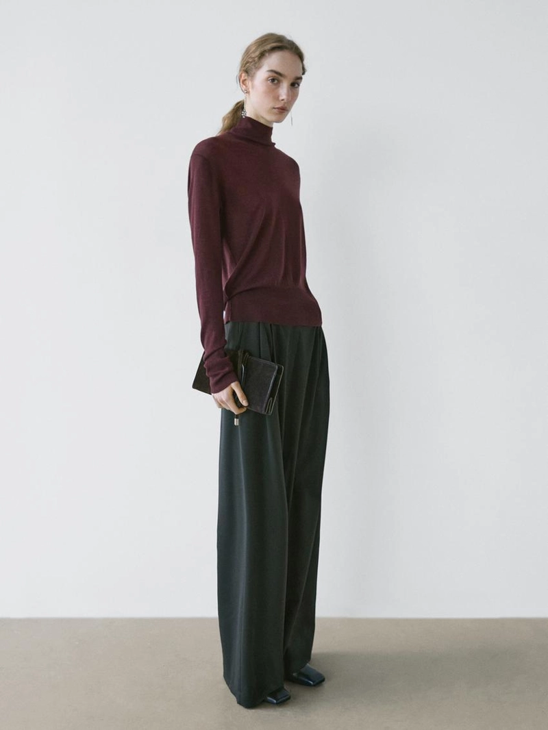 Свитер с высоким воротником perkins из 100% шерсти - studio