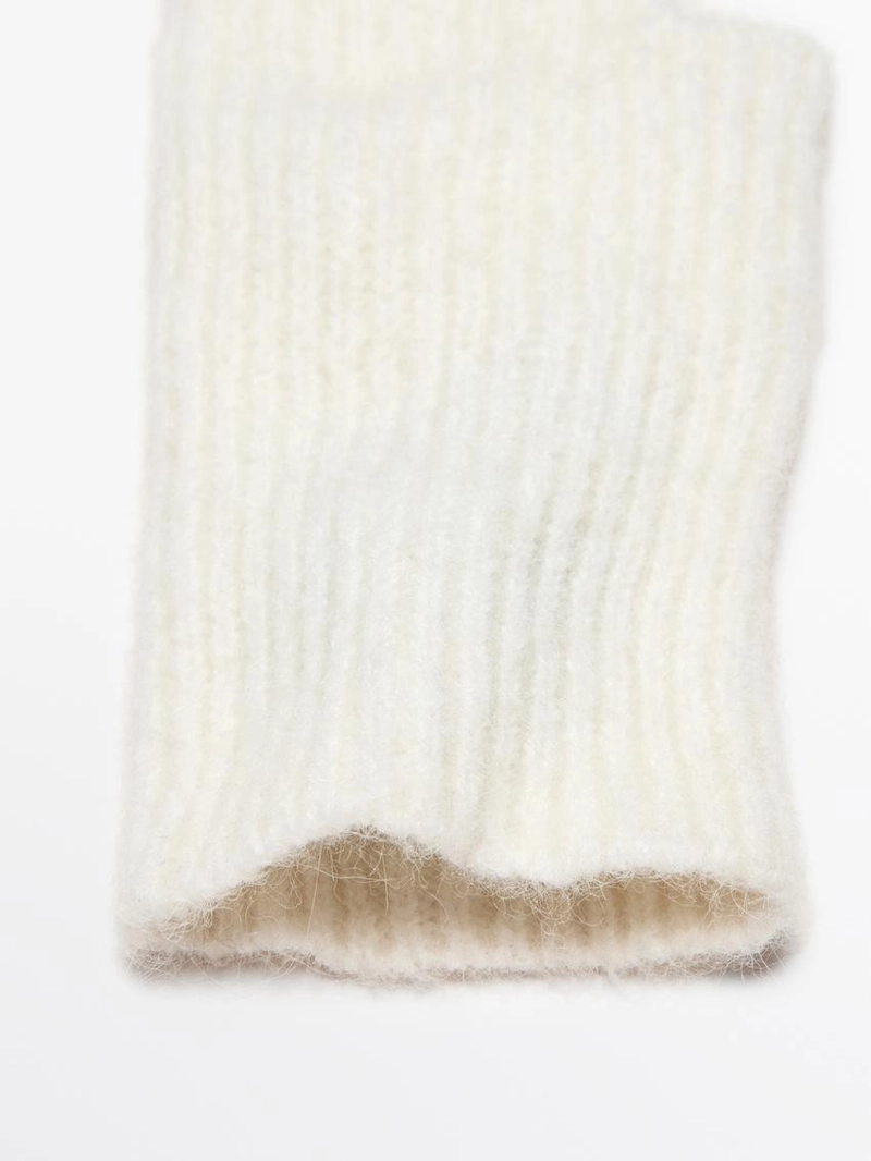 Варежки из альпаки с добавлением шерсти