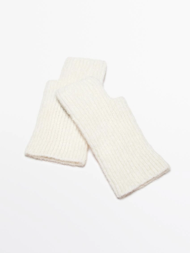 Варежки из альпаки с добавлением шерсти