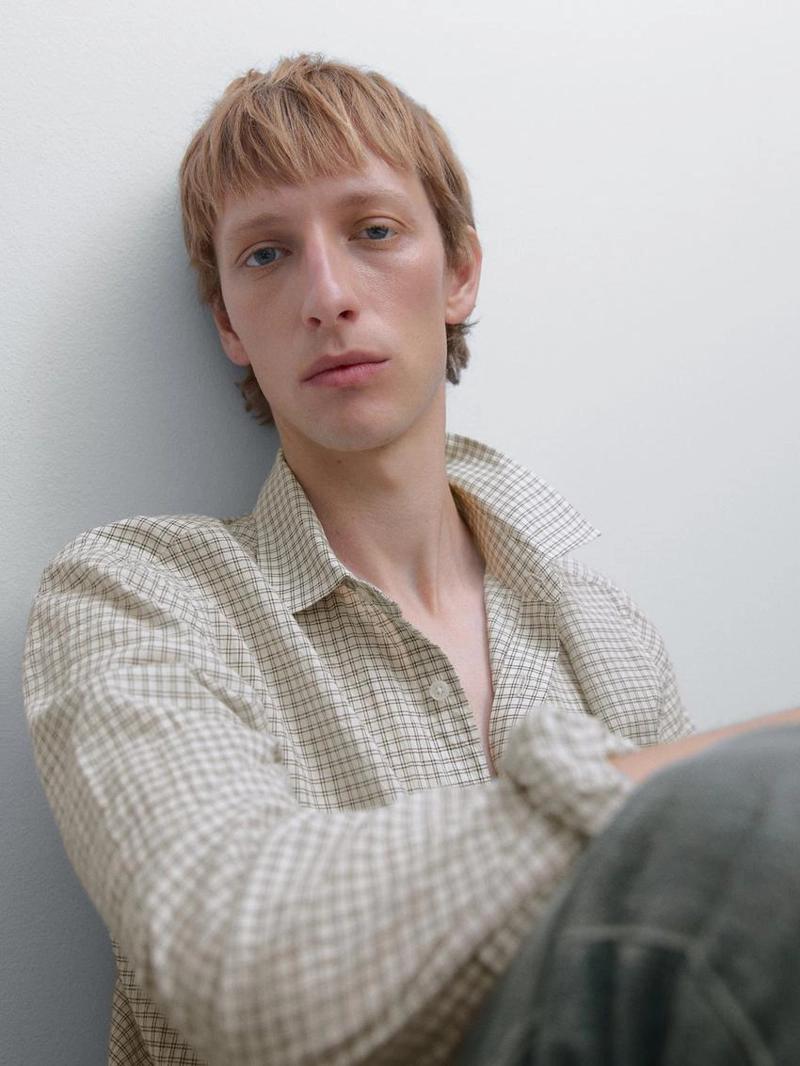 Рубашка в клетку с регулярной посадкой