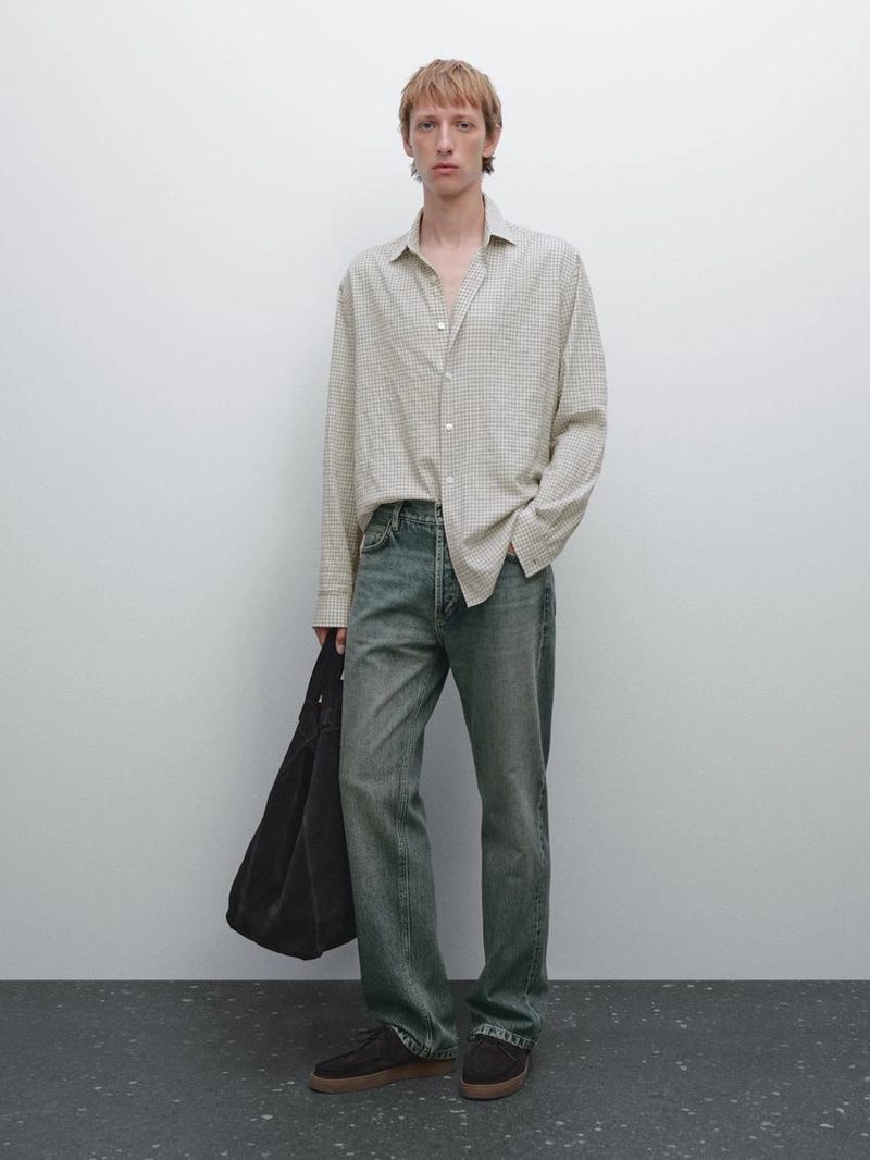 Рубашка в клетку с регулярной посадкой