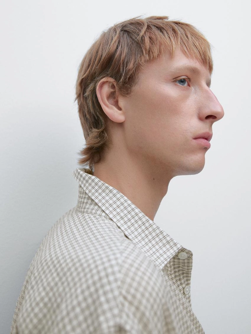 Рубашка в клетку с регулярной посадкой