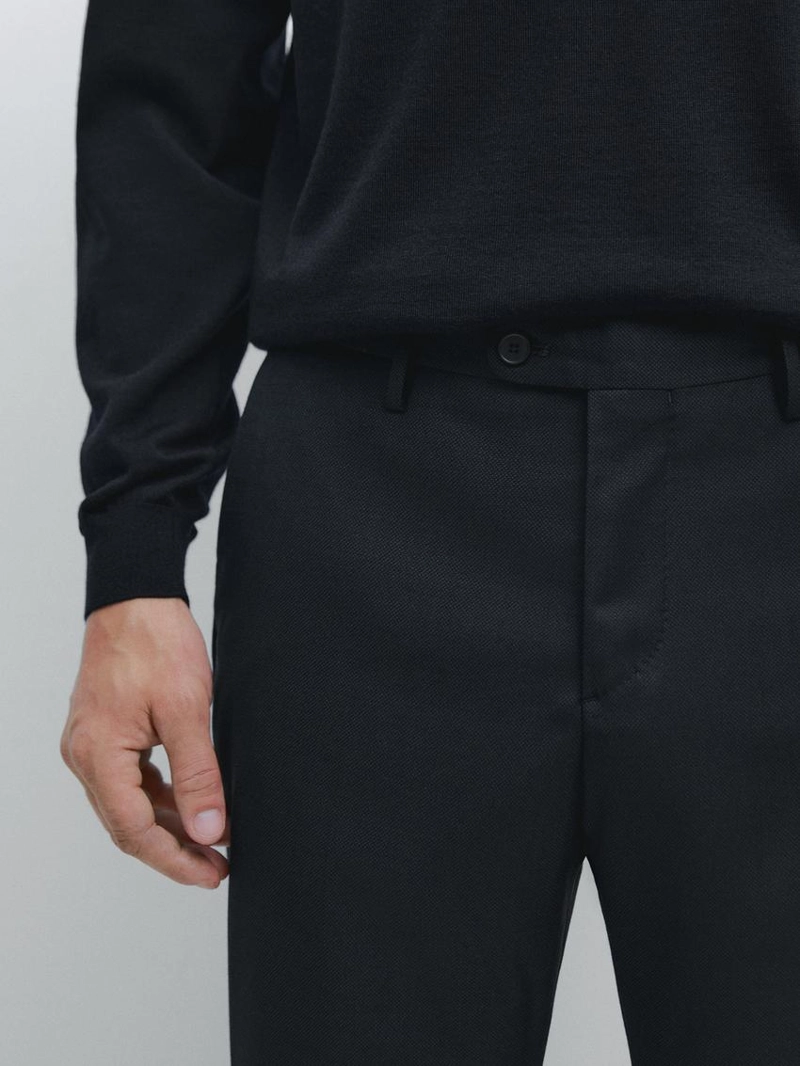 Брюки-костюм с микротекстурным плетением