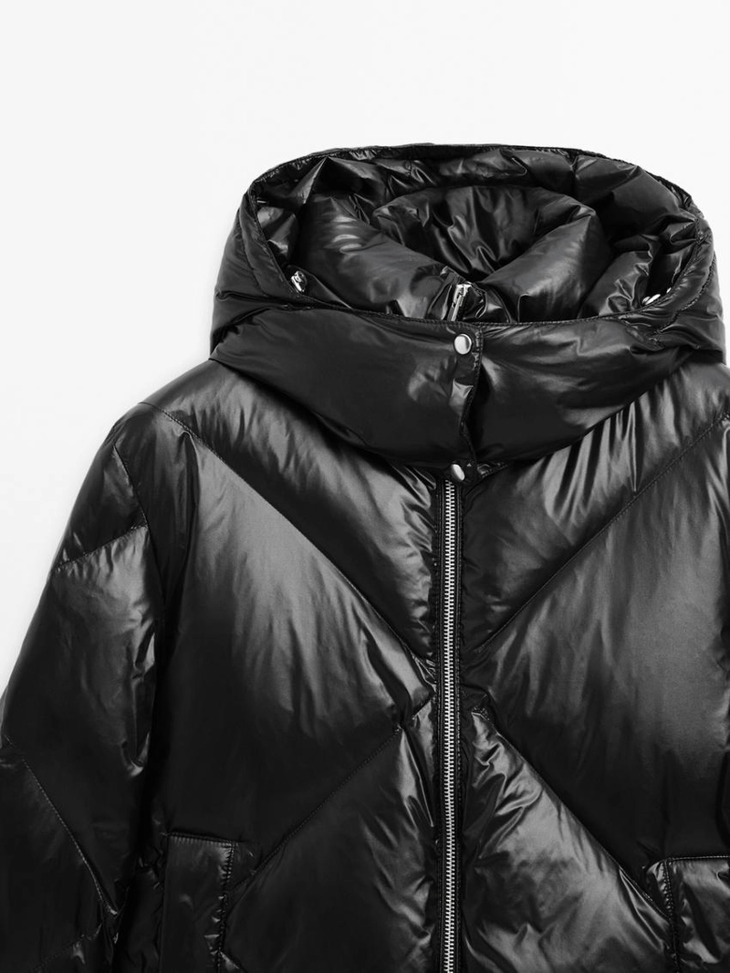 Куртка на пуговицах 80% - 20% пуха и пера, устойчивая к воде