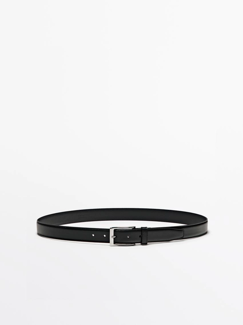 Ремень из натуральной кожи с отстрочкой