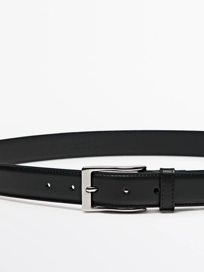 Ремень из натуральной кожи с отстрочкой