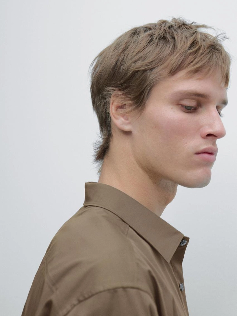 Рубашка из 100% хлопка с регулярной посадкой