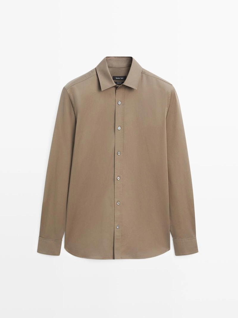 Рубашка из 100% хлопка с регулярной посадкой