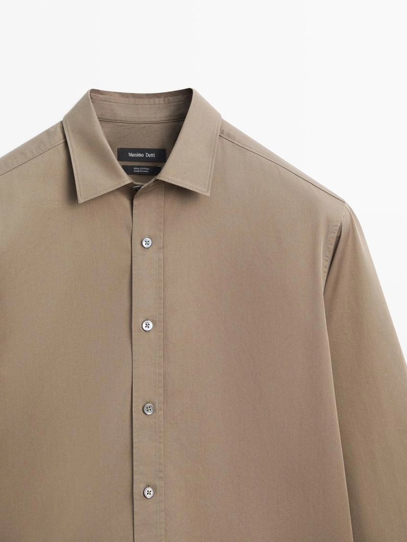 Рубашка из 100% хлопка с регулярной посадкой