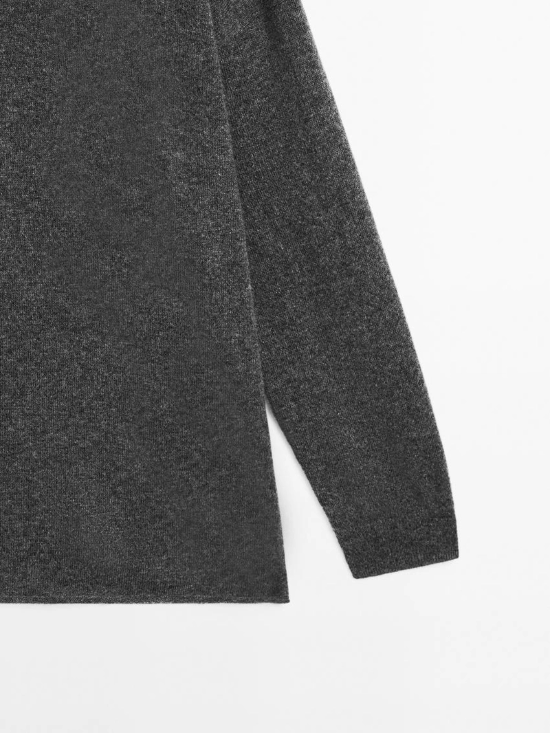 Кашемировый вязаный свитер oversize