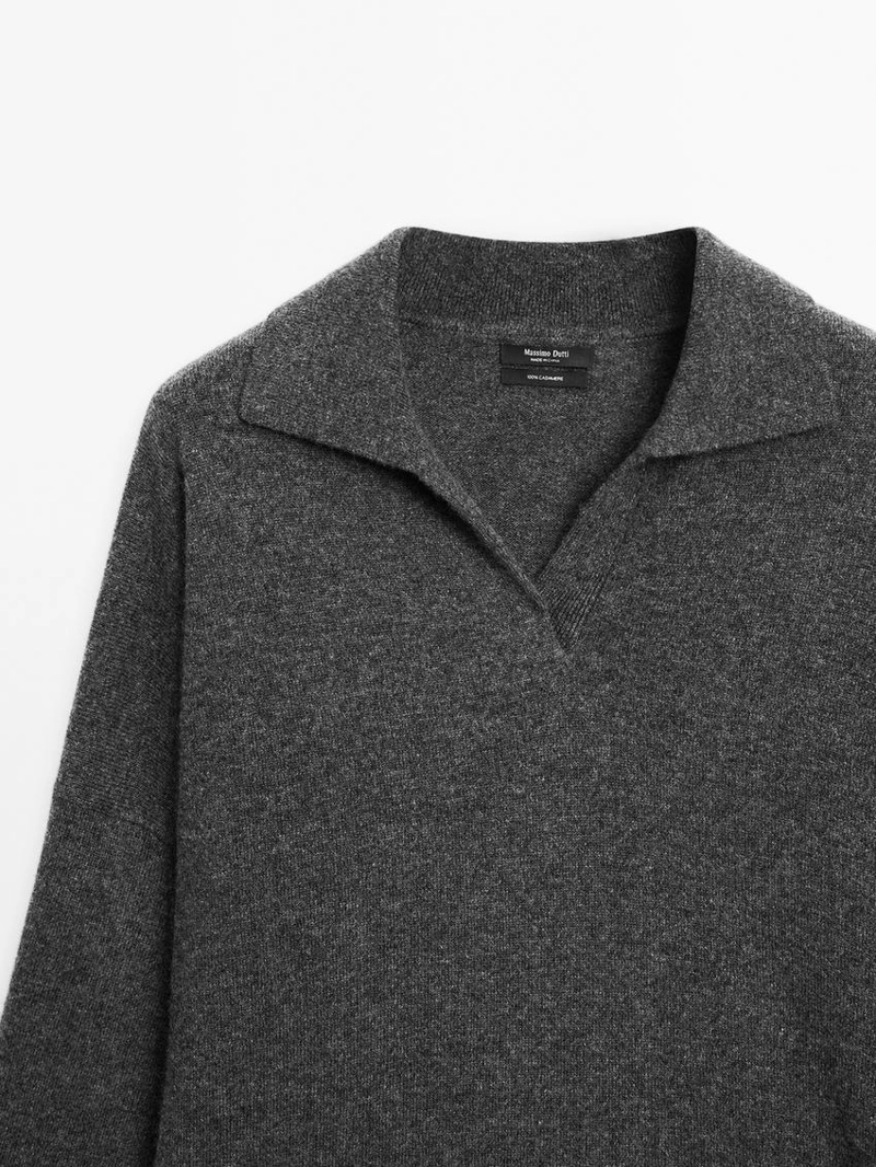 Кашемировый вязаный свитер oversize