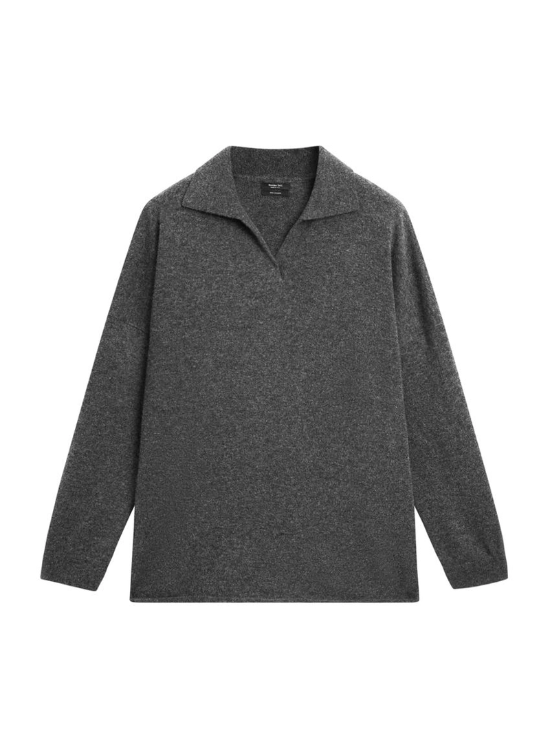 Кашемировый вязаный свитер oversize