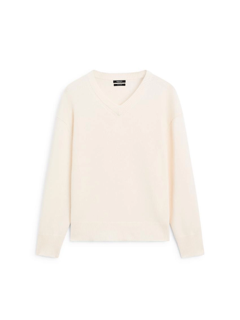 Свитер с v-образным вырезом из 100% кашемира