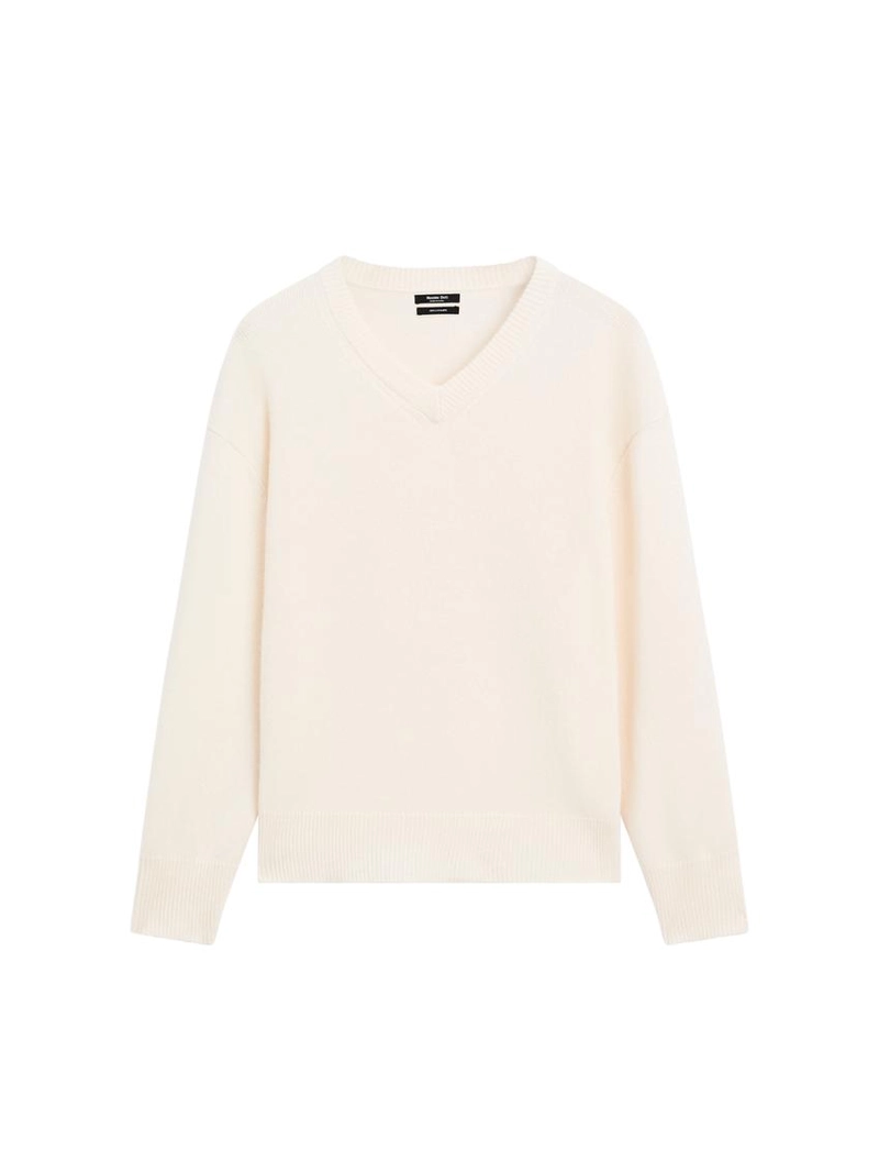 Свитер с v-образным вырезом из 100% кашемира
