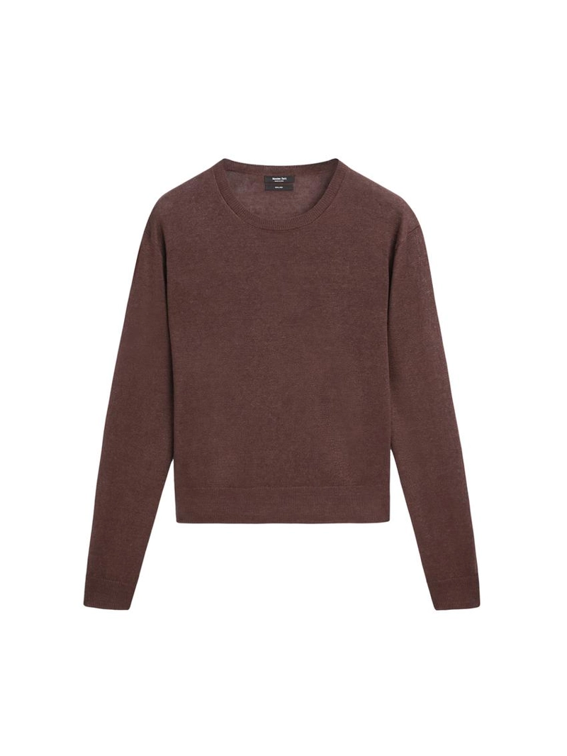 Свитер с круглым вырезом из 100% льна