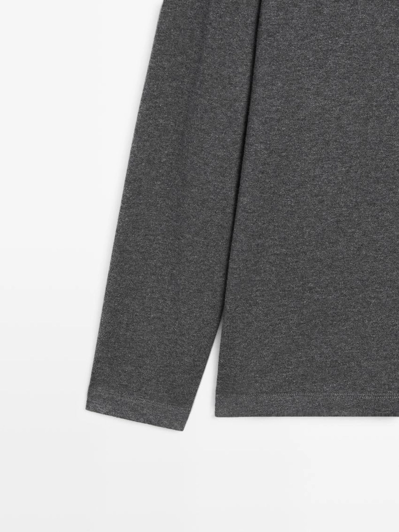 Футболка из хлопкового микса с длинным рукавом