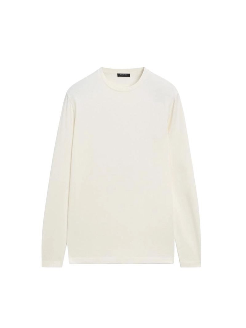 Футболка из хлопкового смесового материала с длинным рукавом