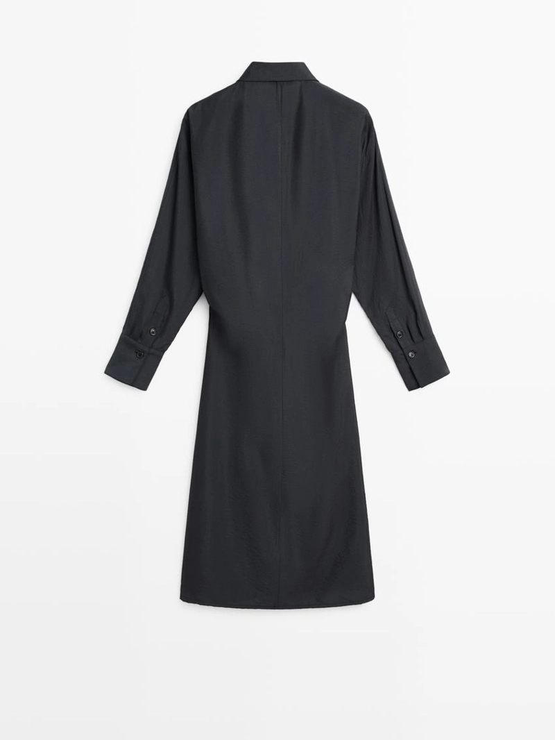 Платье миди с драпировкой