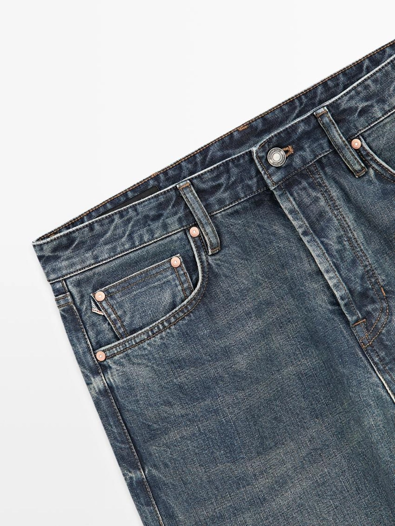 Джинсы с притачным краем