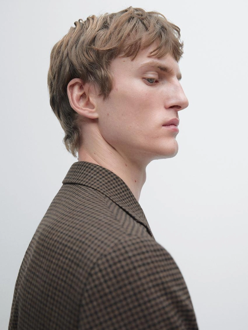 Пиджак из шерсти в клетку