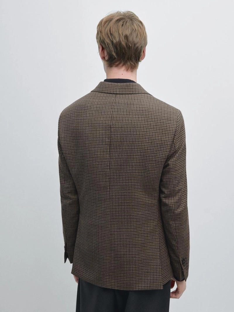 Пиджак из шерсти в клетку