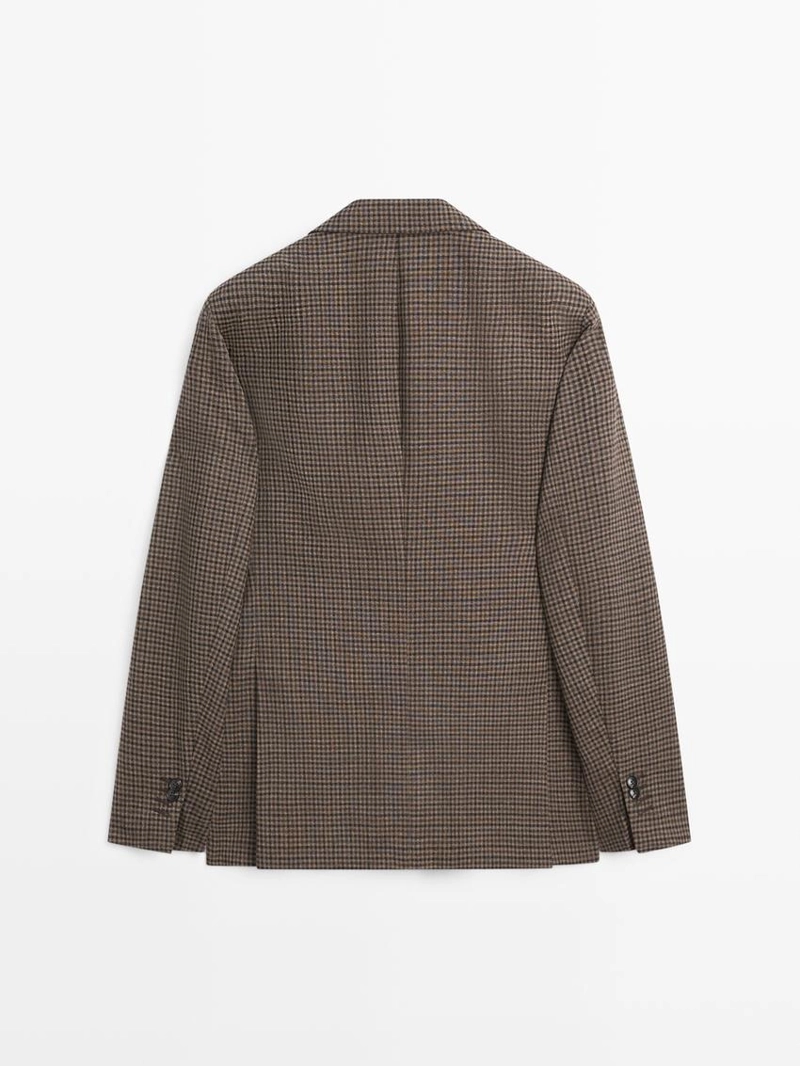 Пиджак из шерсти в клетку