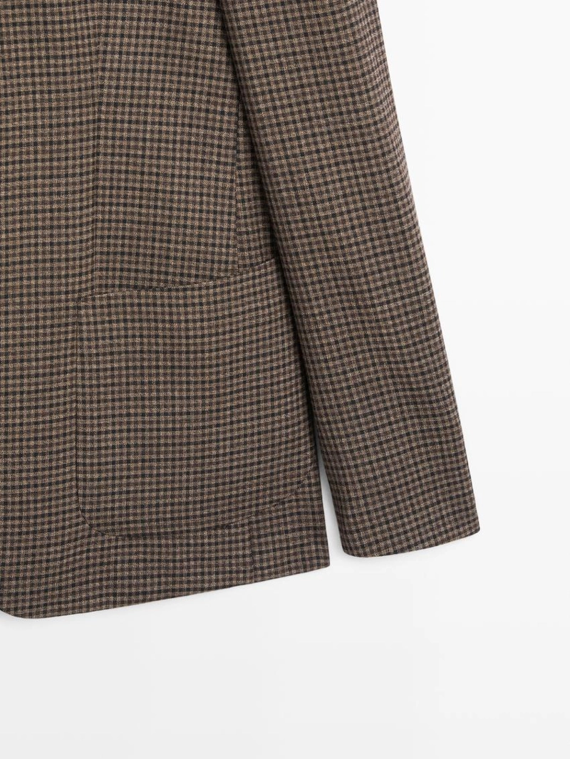 Пиджак из шерсти в клетку