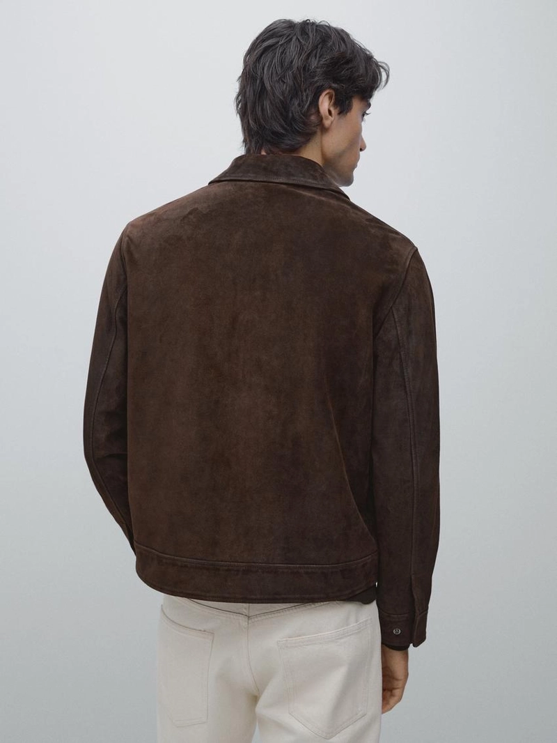 Замшевая кожаная куртка