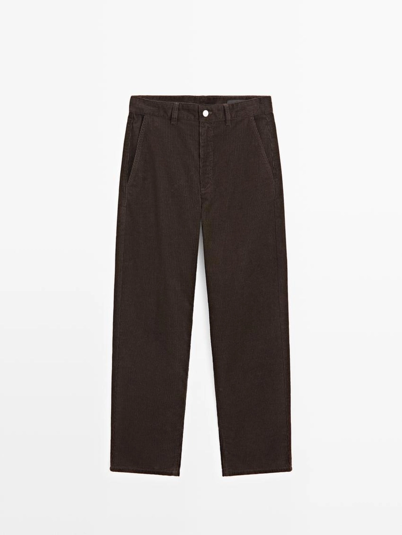 Брюки свободного кроя из вельвета