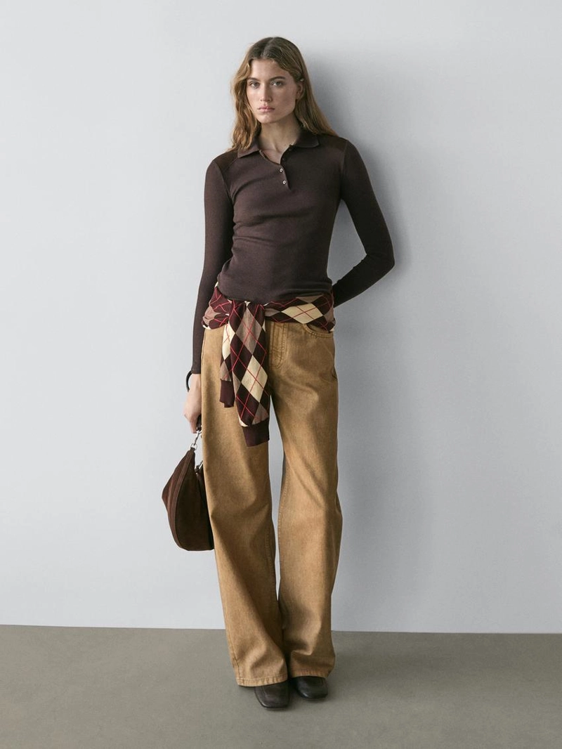 Поло-футболка с наплечниками