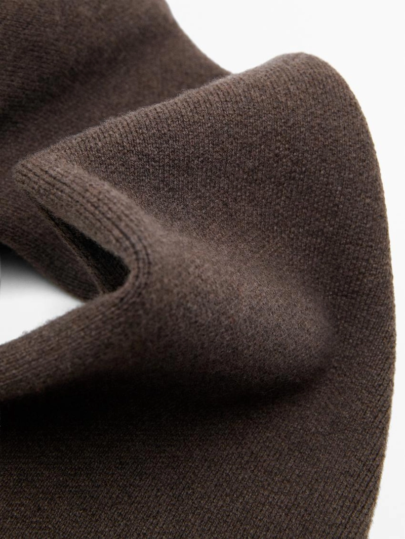 Кожаные сапоги высокие до колена из кашемира