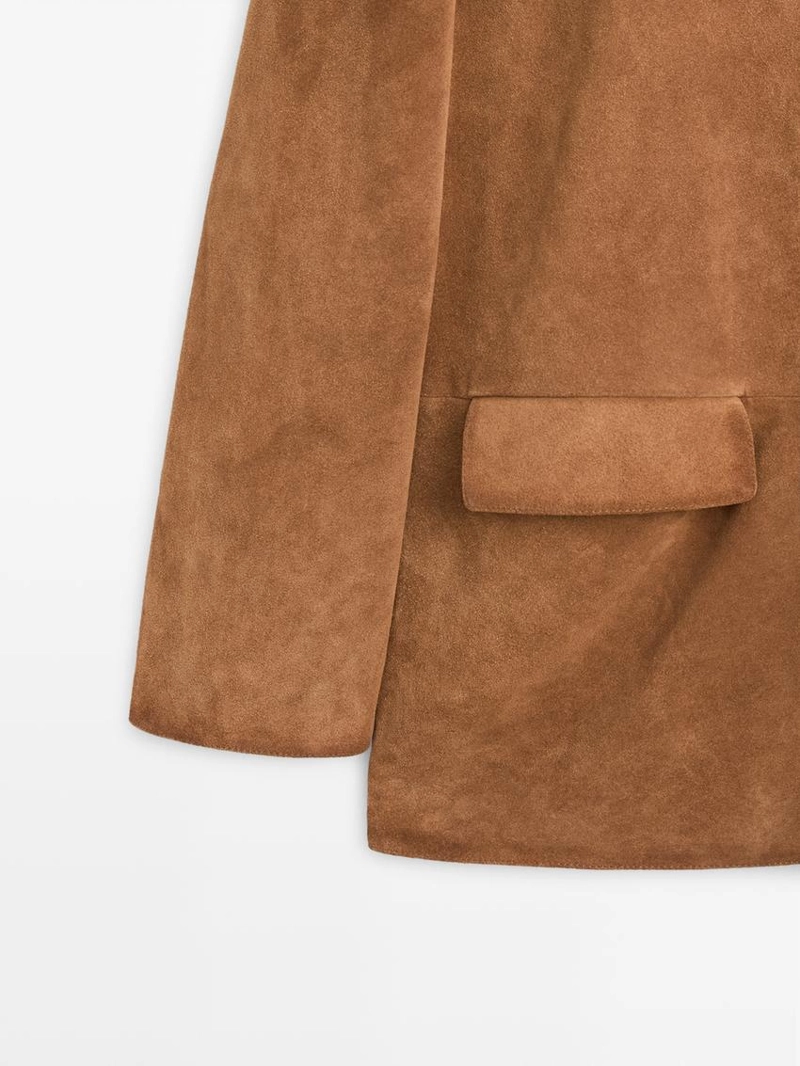 Замшевая куртка из кожи