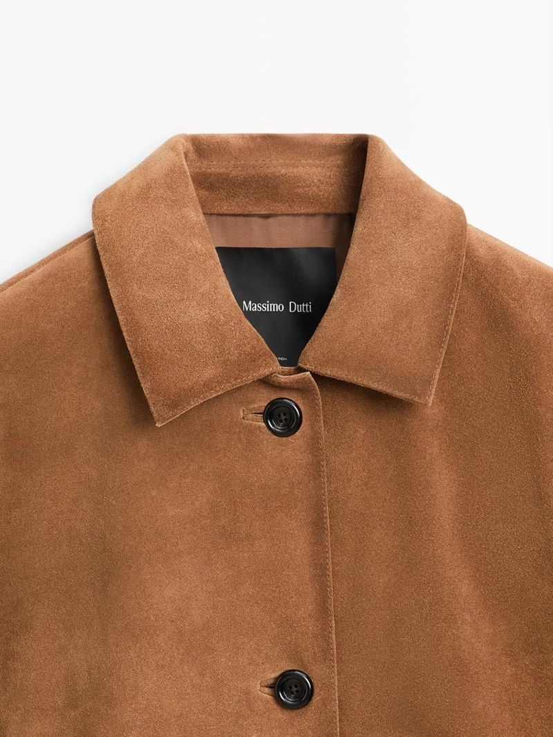 Замшевая куртка из кожи