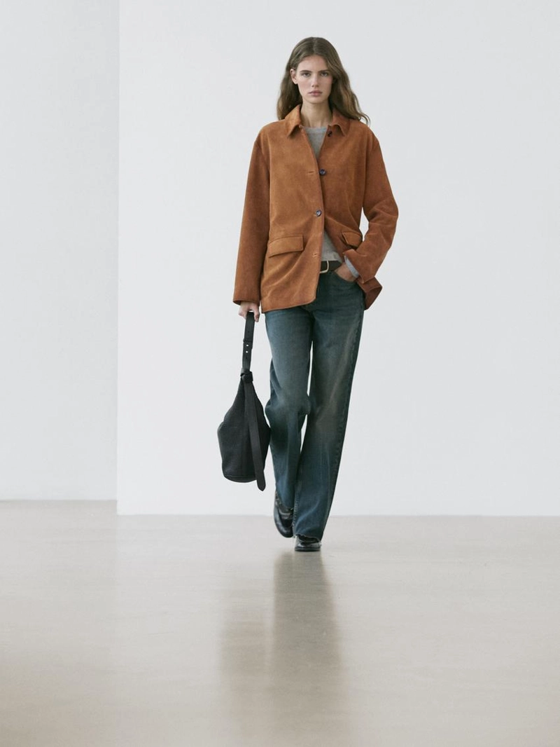 Замшевая куртка из кожи