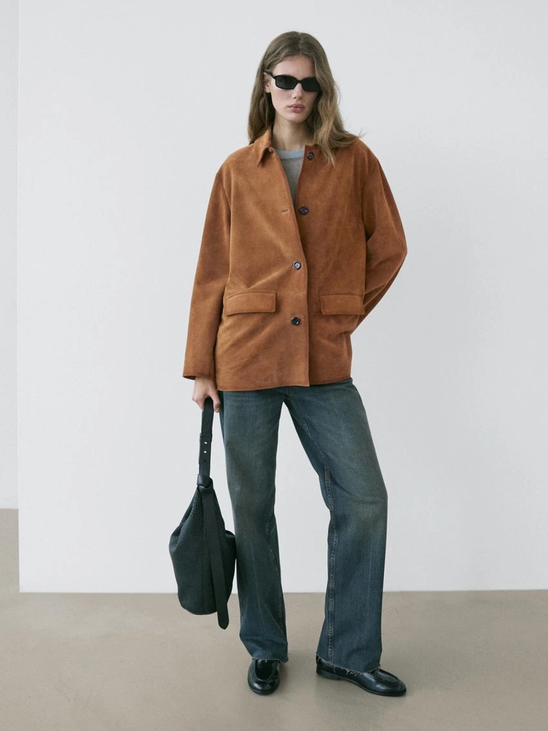 Замшевая куртка из кожи