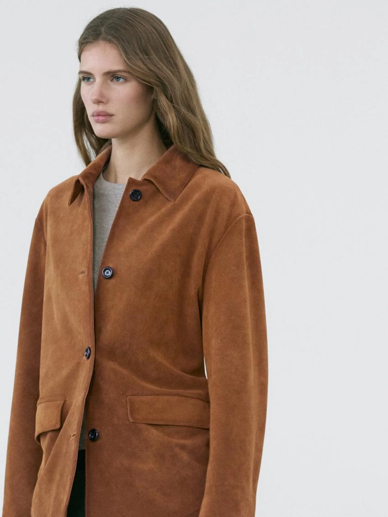 Замшевая куртка из кожи