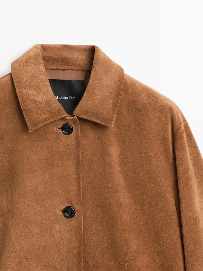 Замшевая куртка из кожи