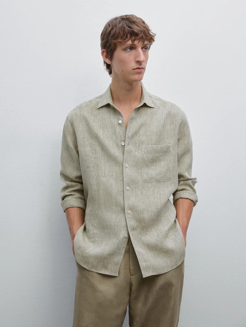 Рубашка с карманом regular-fit