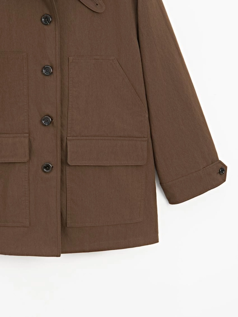 Куртка из хлопкового микса с карманами