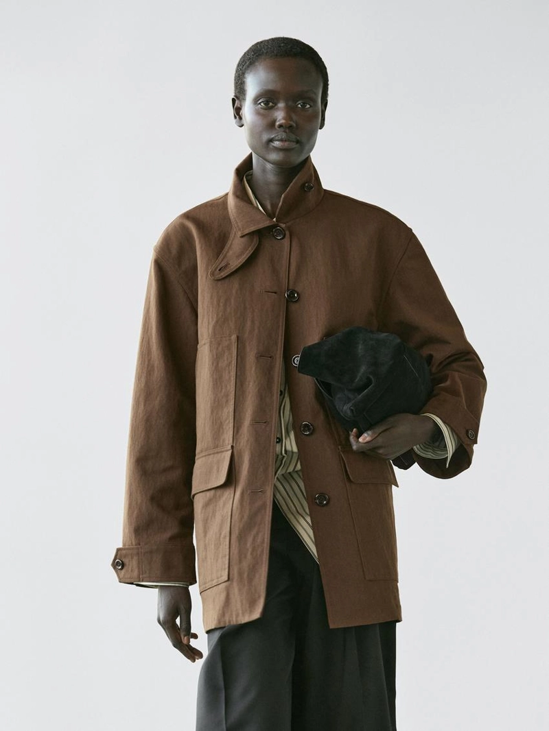 Куртка из хлопкового микса с карманами