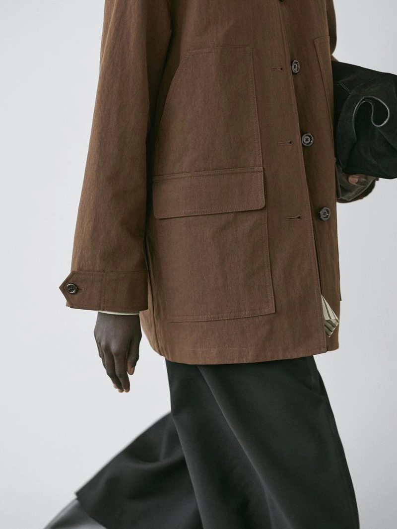 Куртка из хлопкового микса с карманами