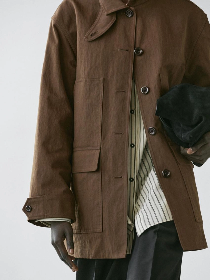 Куртка из хлопкового микса с карманами